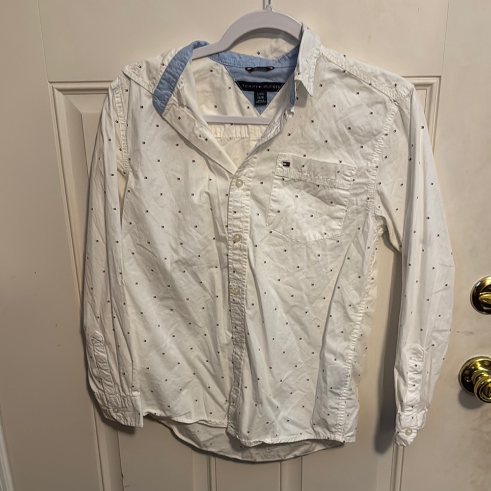 Tommy Hilfiger White Casual Button Down Shirt